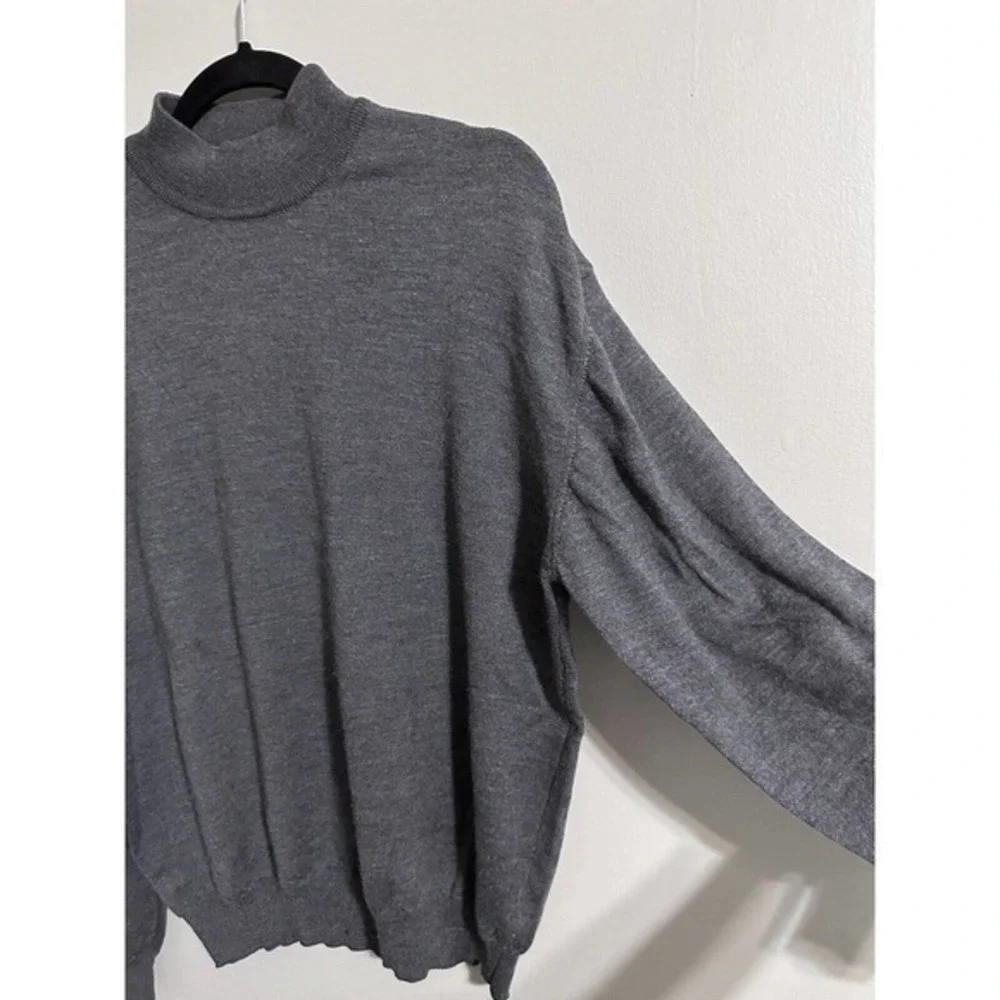 Tricots St Raphael Platinum Gray sweater‎ Merino Wool Silk-Cashmere Men’s large